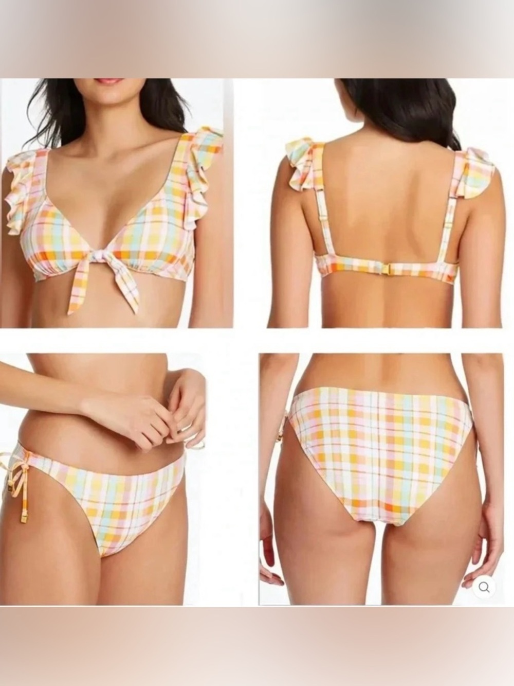 Bleu Rod Beattie Hip To Be Square Ruffle Off the Shoulder Swim Top & Bottom # 12